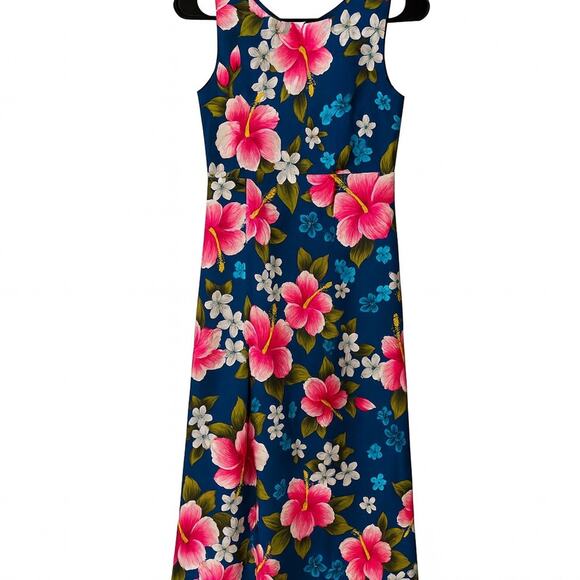 Ui-Maikai Vintage Hawaiian Maxi Dress – 100% Cotton – Made in Hawaii - Picture 2 of 5